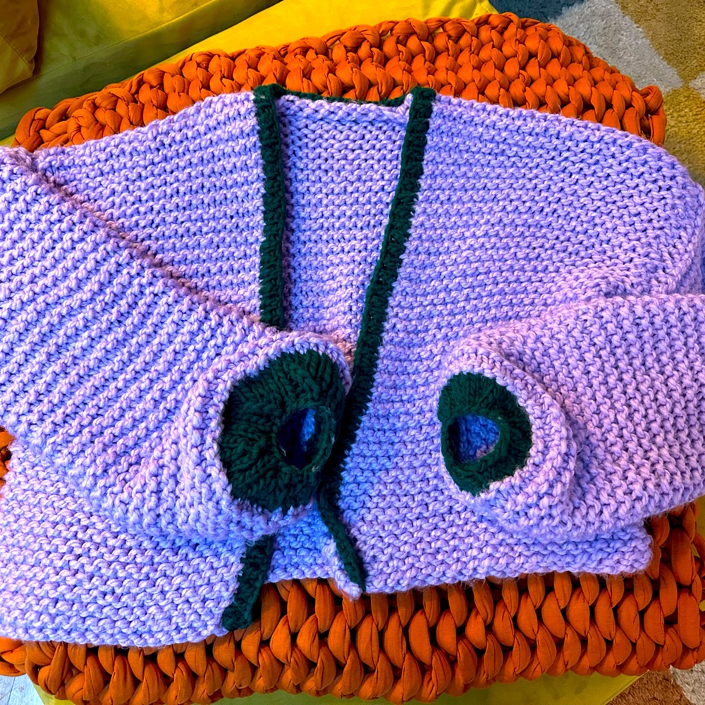 Handmade knit cardigan! One of a kind, super soft open front cardigan. Size XL